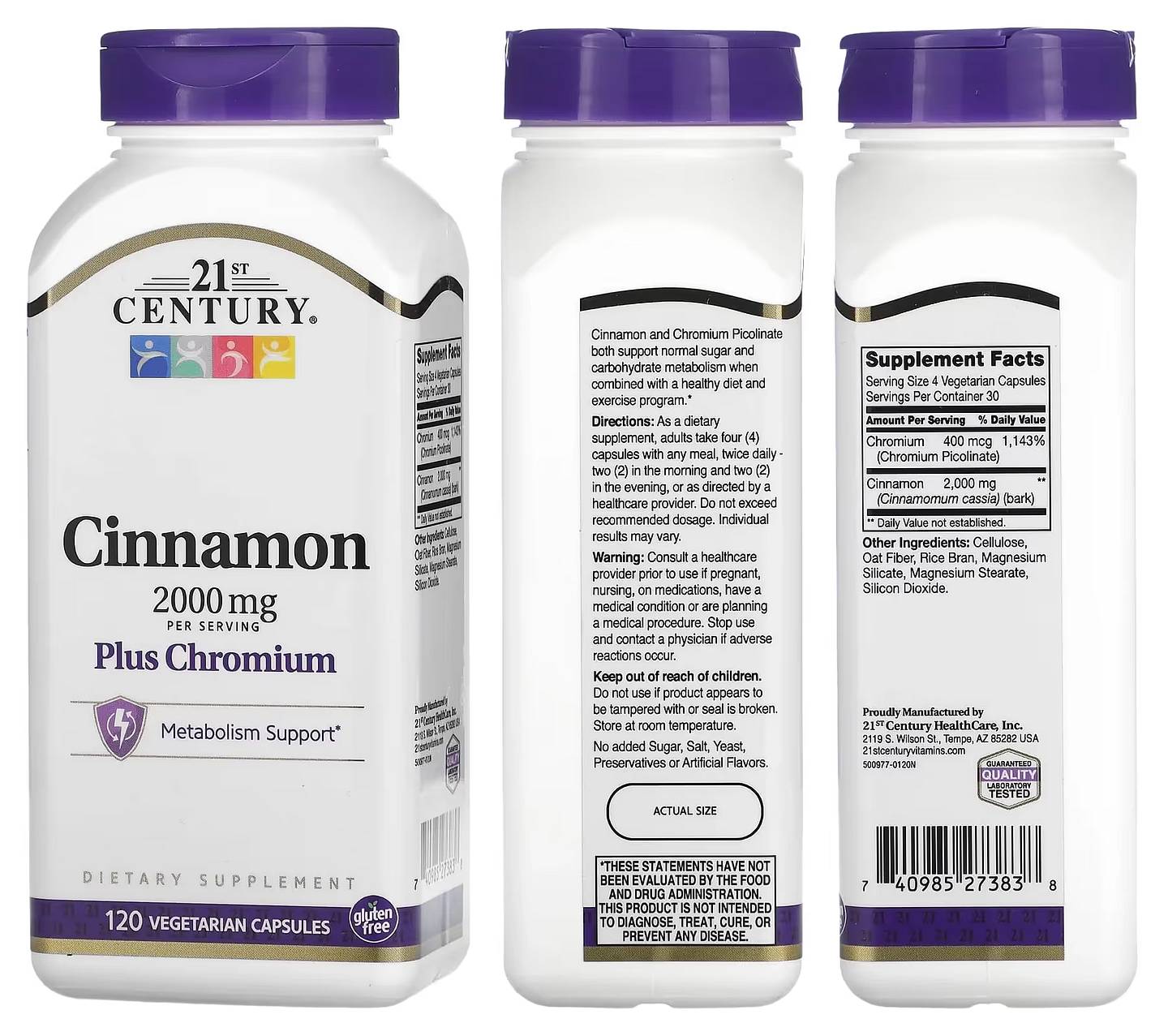 21st Century, Cinnamon Plus Chromium packaging