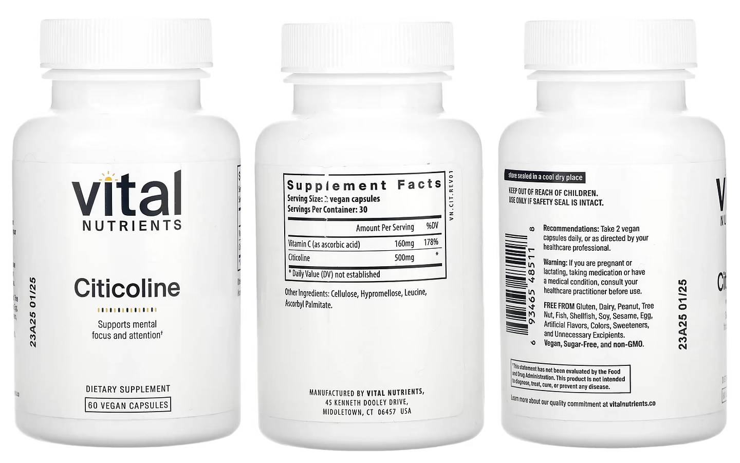 Vital Nutrients, Citicoline packaging