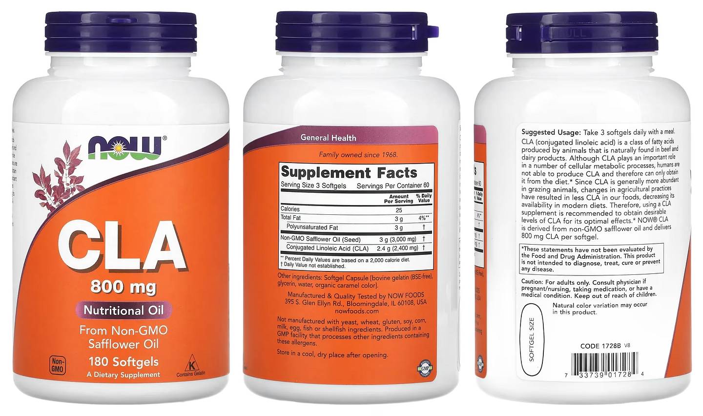 NOW Foods, CLA packaging