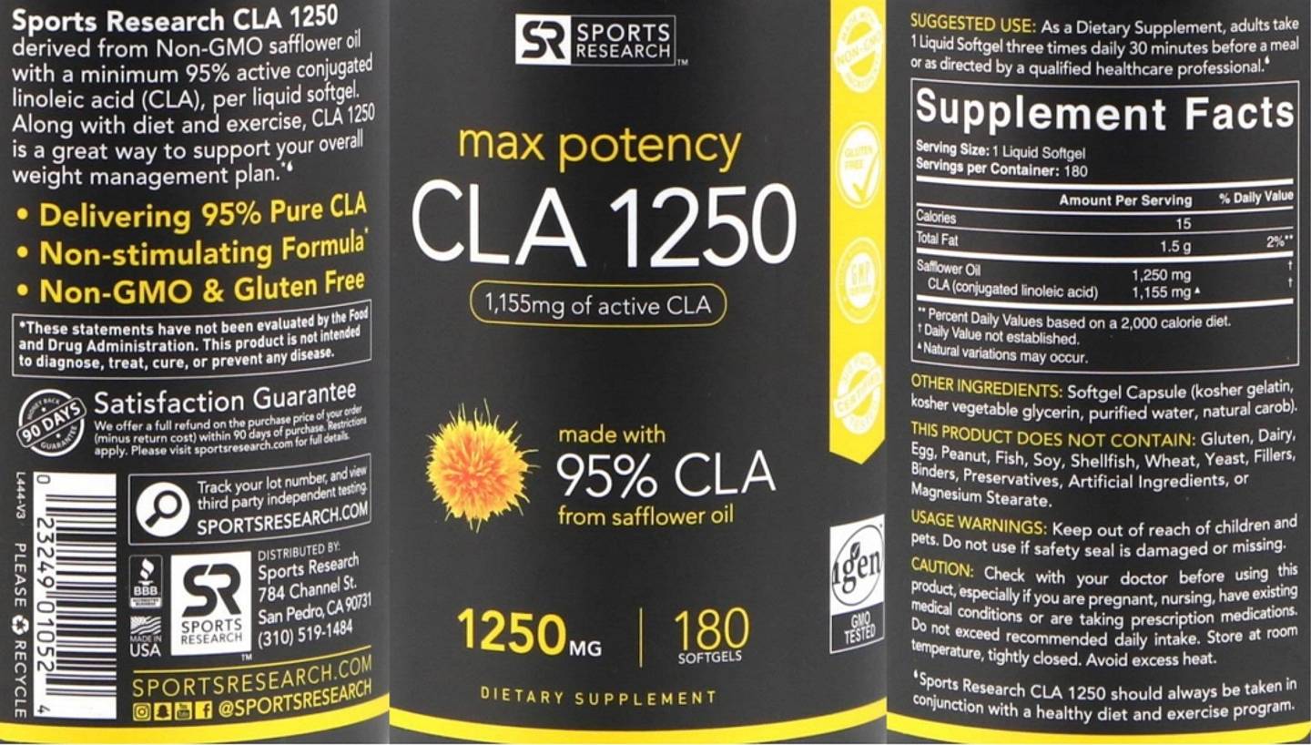 Sports Research, CLA 1250 label