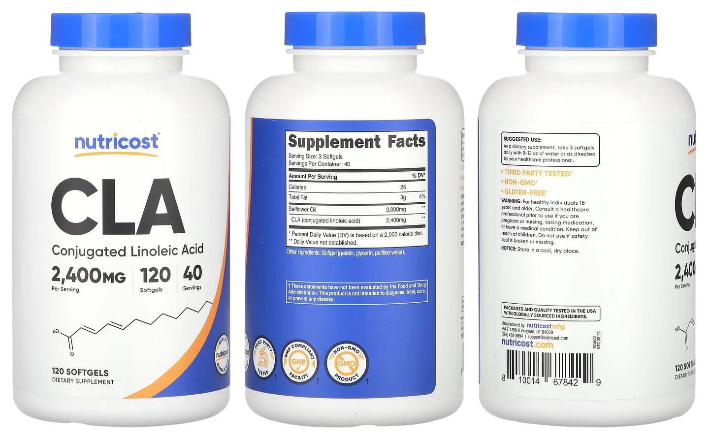 Nutricost, CLA packaging