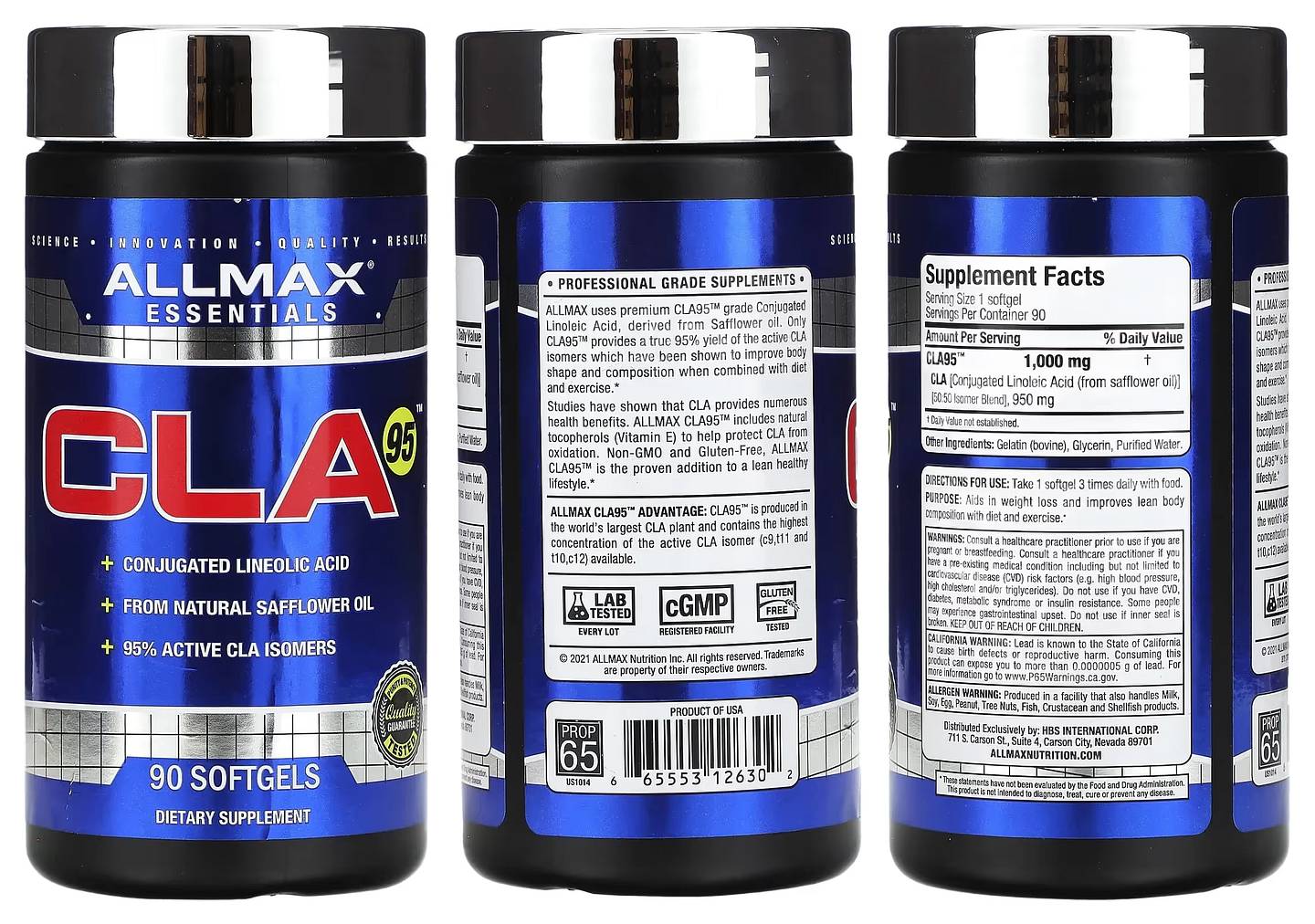 ALLMAX, CLA95 packaging