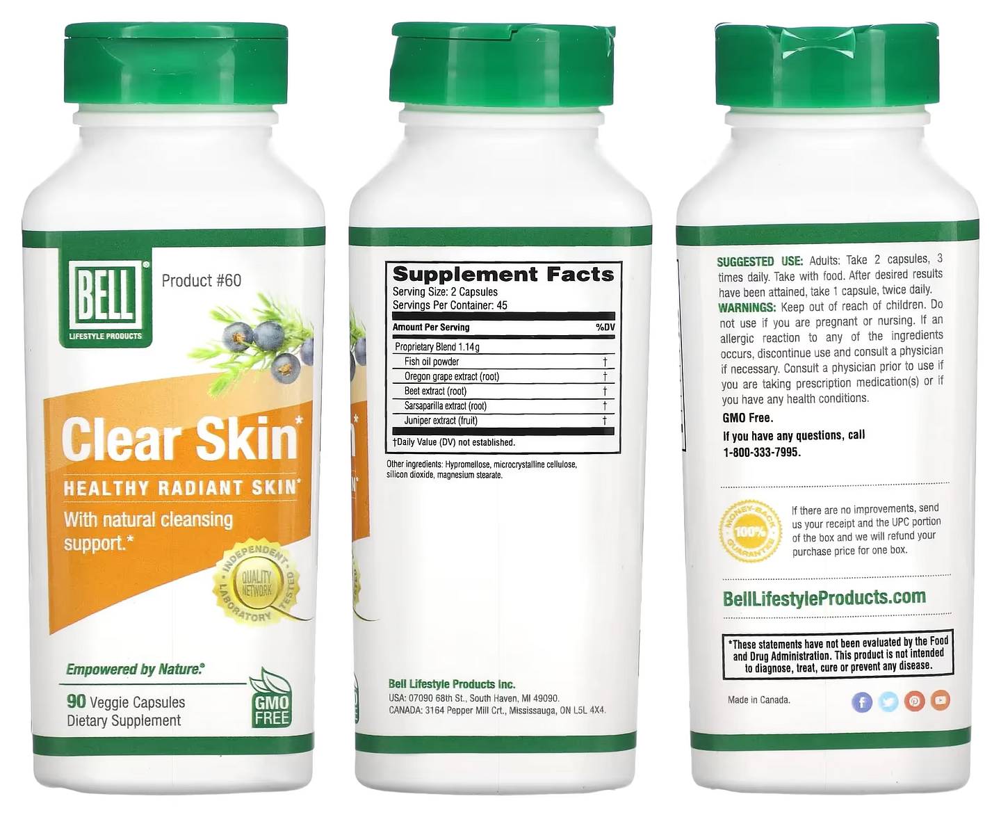 Bell Lifestyle, Clear Skin packaging