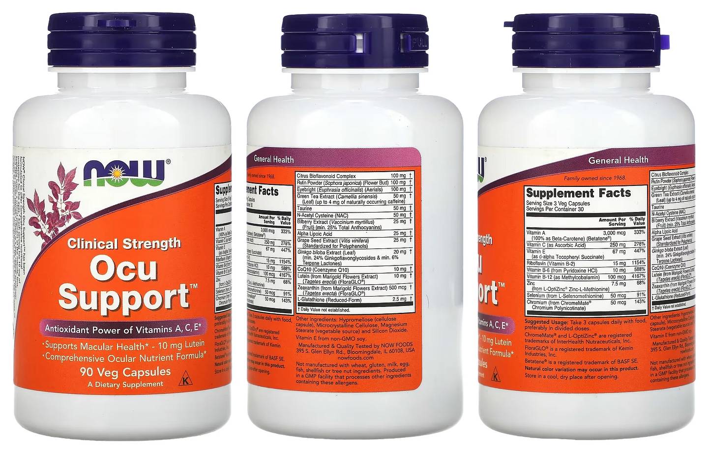 NOW Foods, Clinical Strength Ocu Support packaging