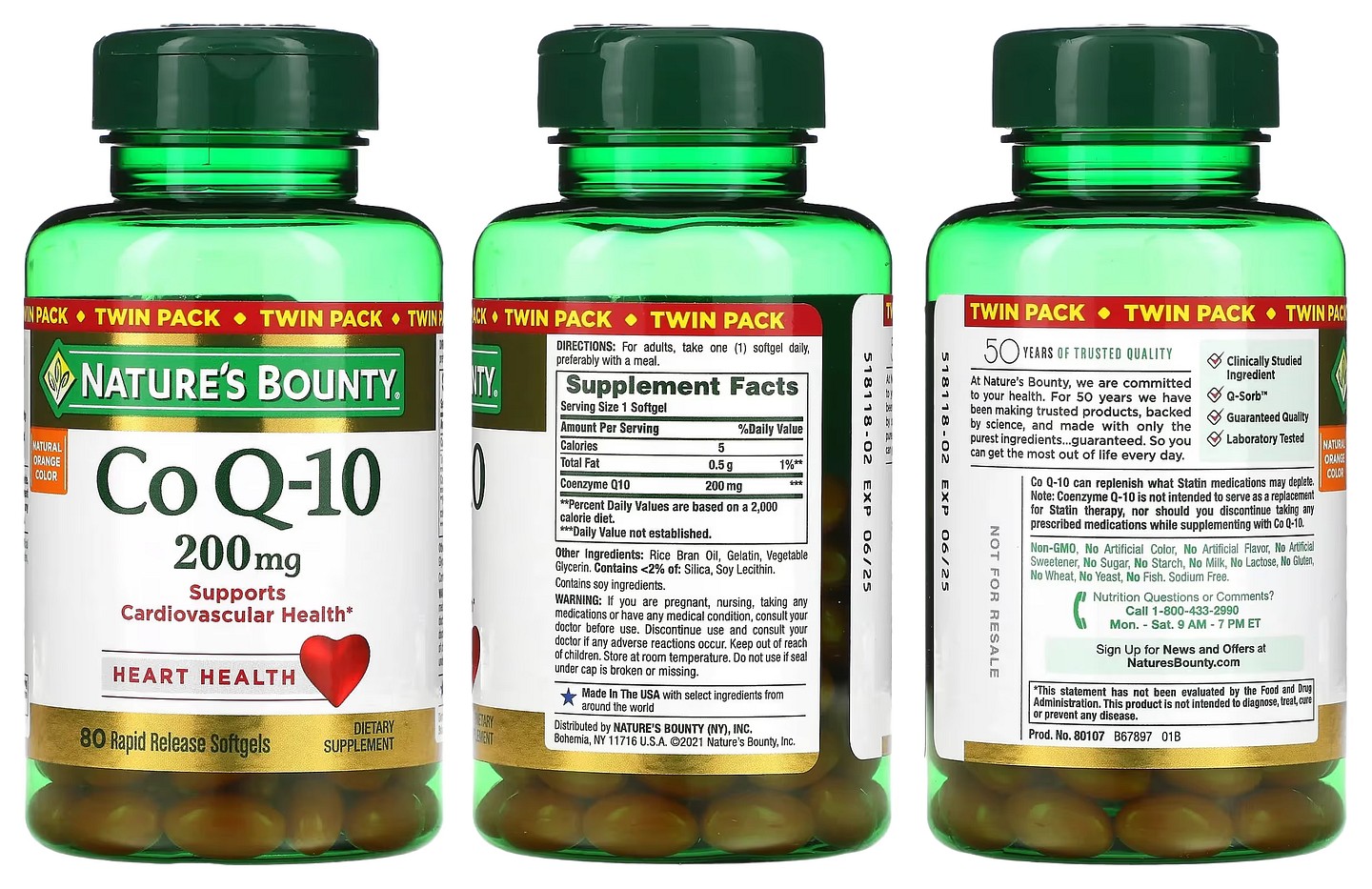Nature's Bounty, Co Q-10 packaging