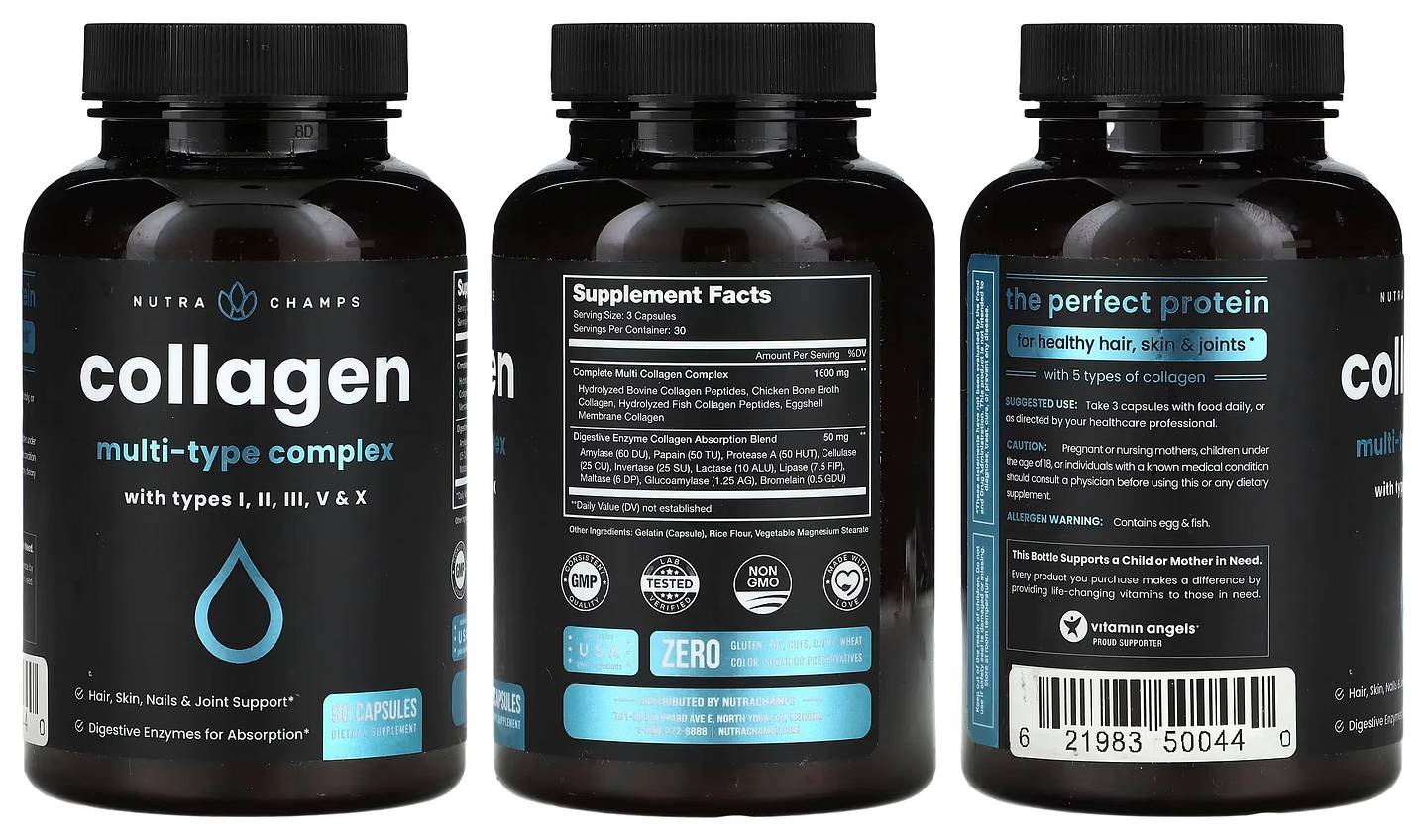 NutraChamps, Collagen packaging