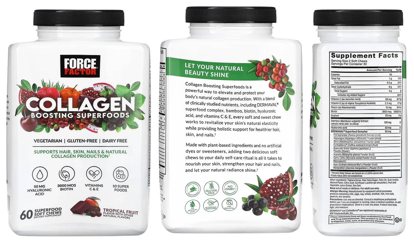 Force Factor, Collagen Boosting Superfoods packaging