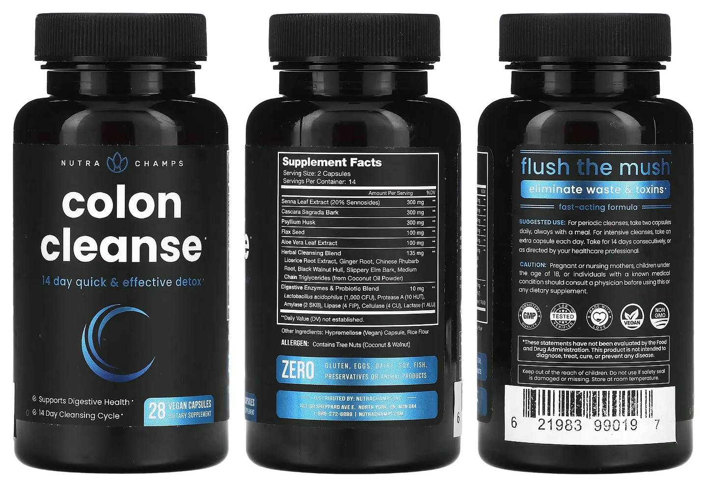 NutraChamps, Colon Cleanse packaging