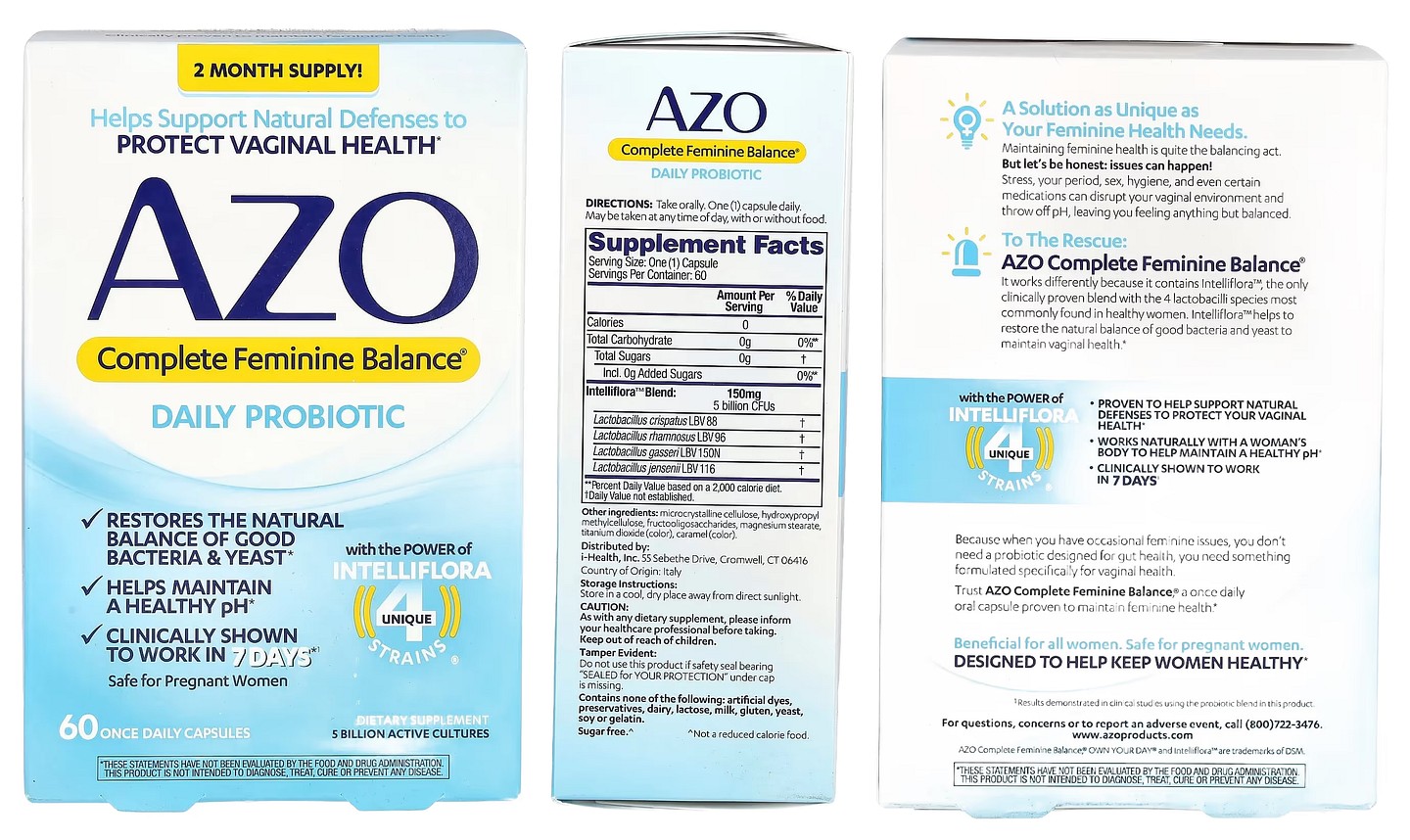 Azo, Complete Feminine Balance packaging
