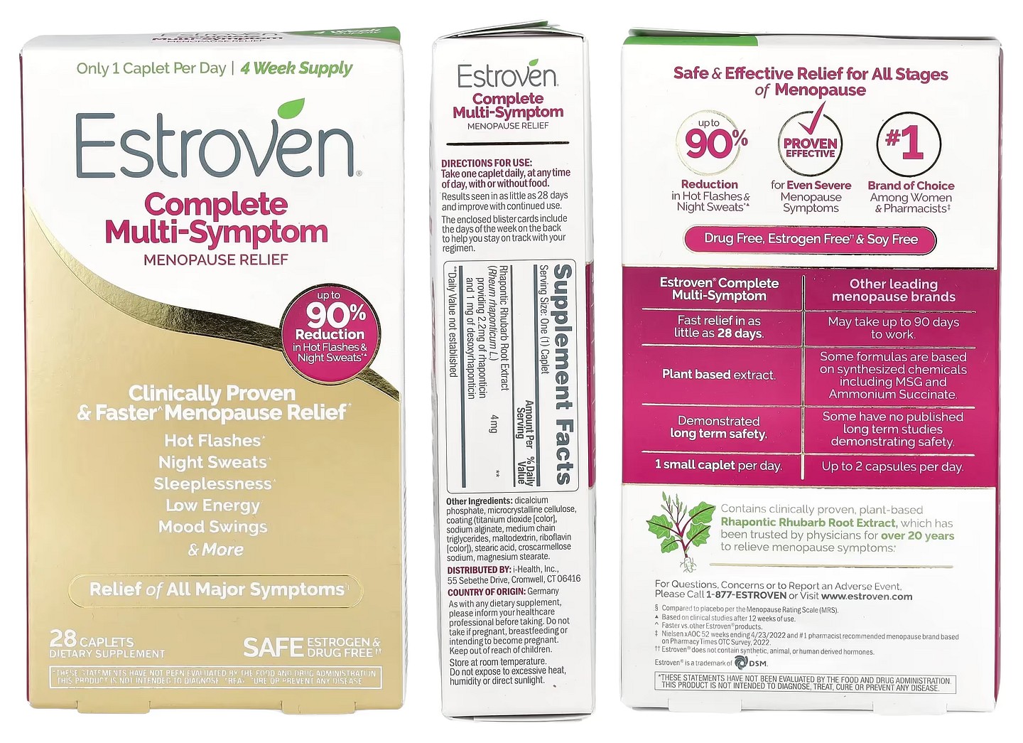 Estroven, Complete Multi-Symptom Menopause Relief packaging