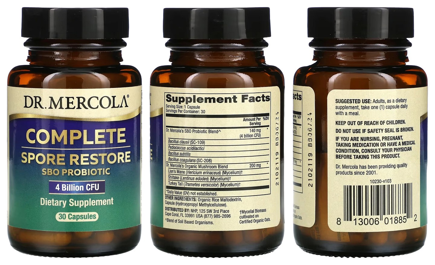 Dr. Mercola, Complete Spore Restore packaging