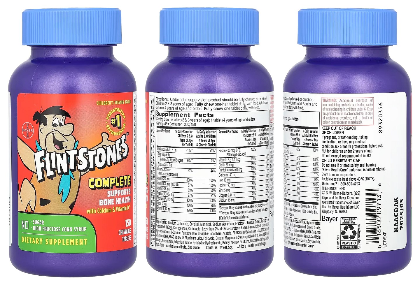 Flintstones, Complete with Calcium & Vitamin D packaging