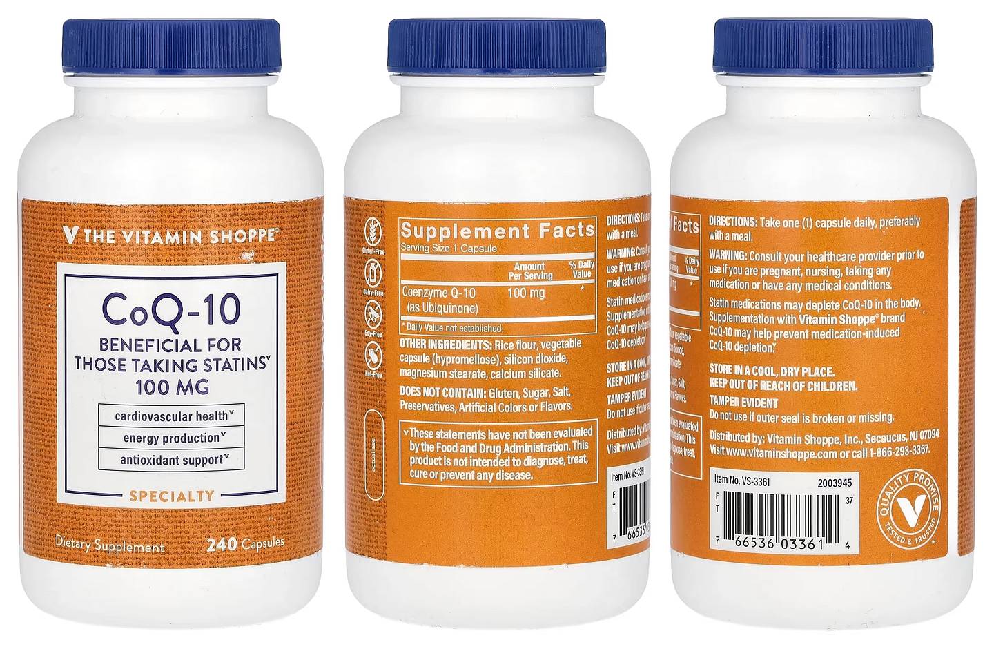 The Vitamin Shoppe, CoQ-10 packaging