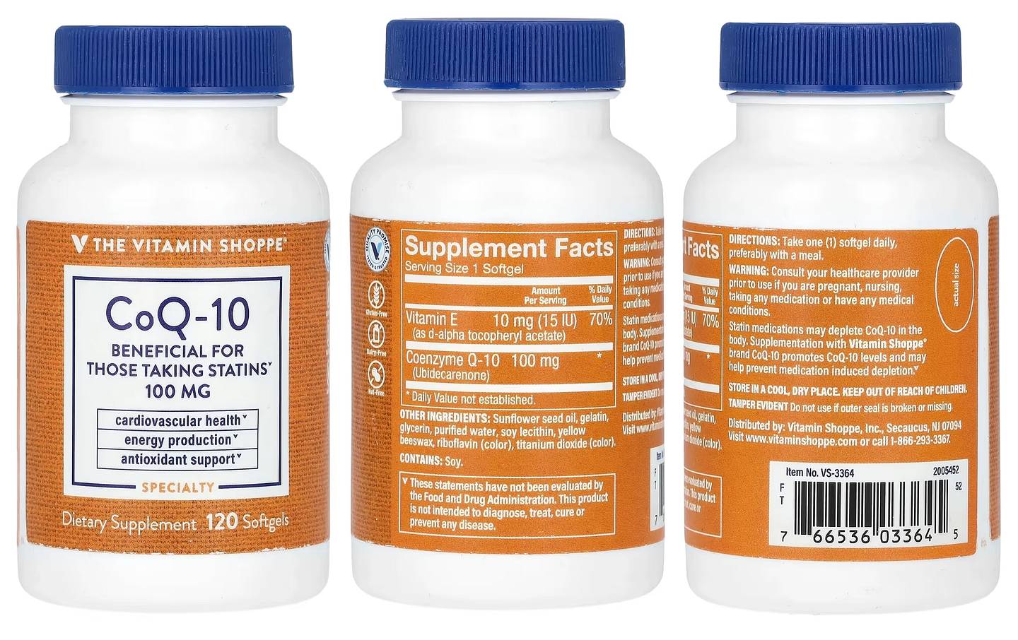 The Vitamin Shoppe, CoQ-10 packaging