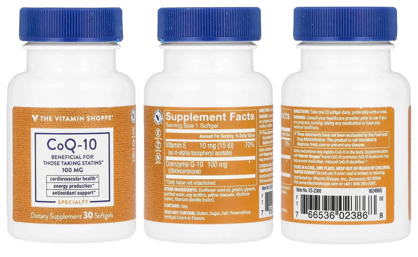 The Vitamin Shoppe, CoQ-10 packaging