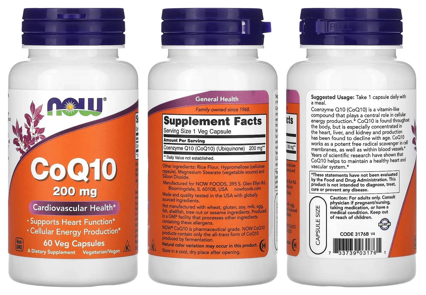 NOW Foods, CoQ10 packaging