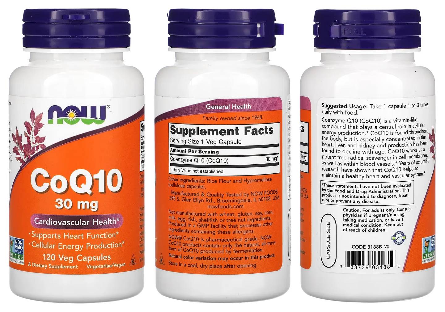 NOW Foods, CoQ10 packaging