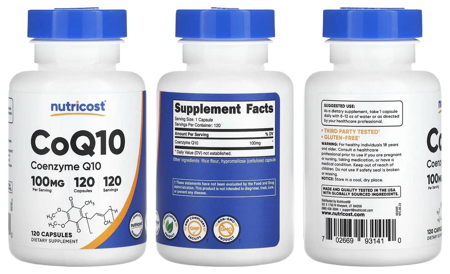 Nutricost, CoQ10 packaging