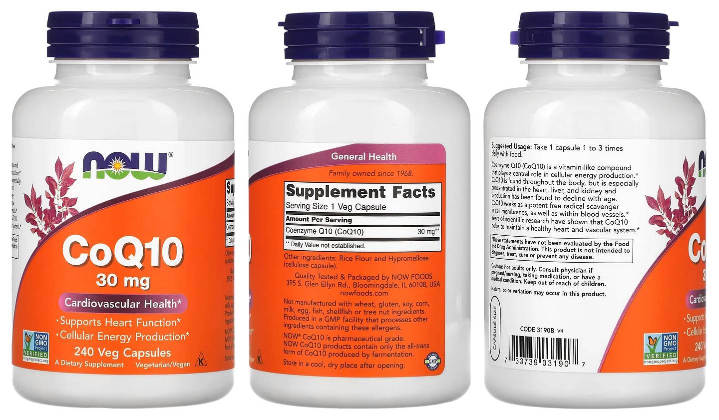 NOW Foods, CoQ10 packaging