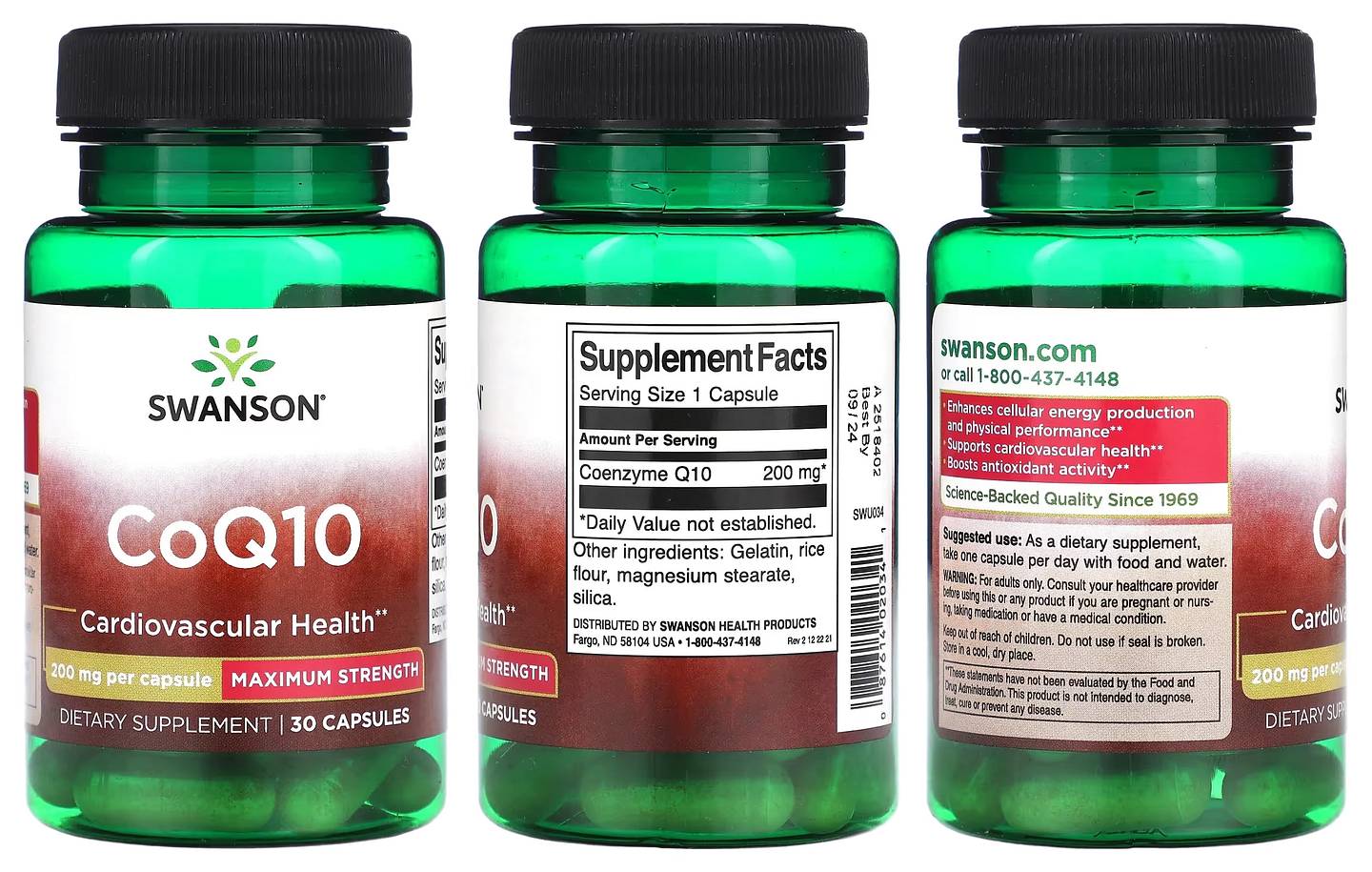 Swanson, CoQ10 packaging