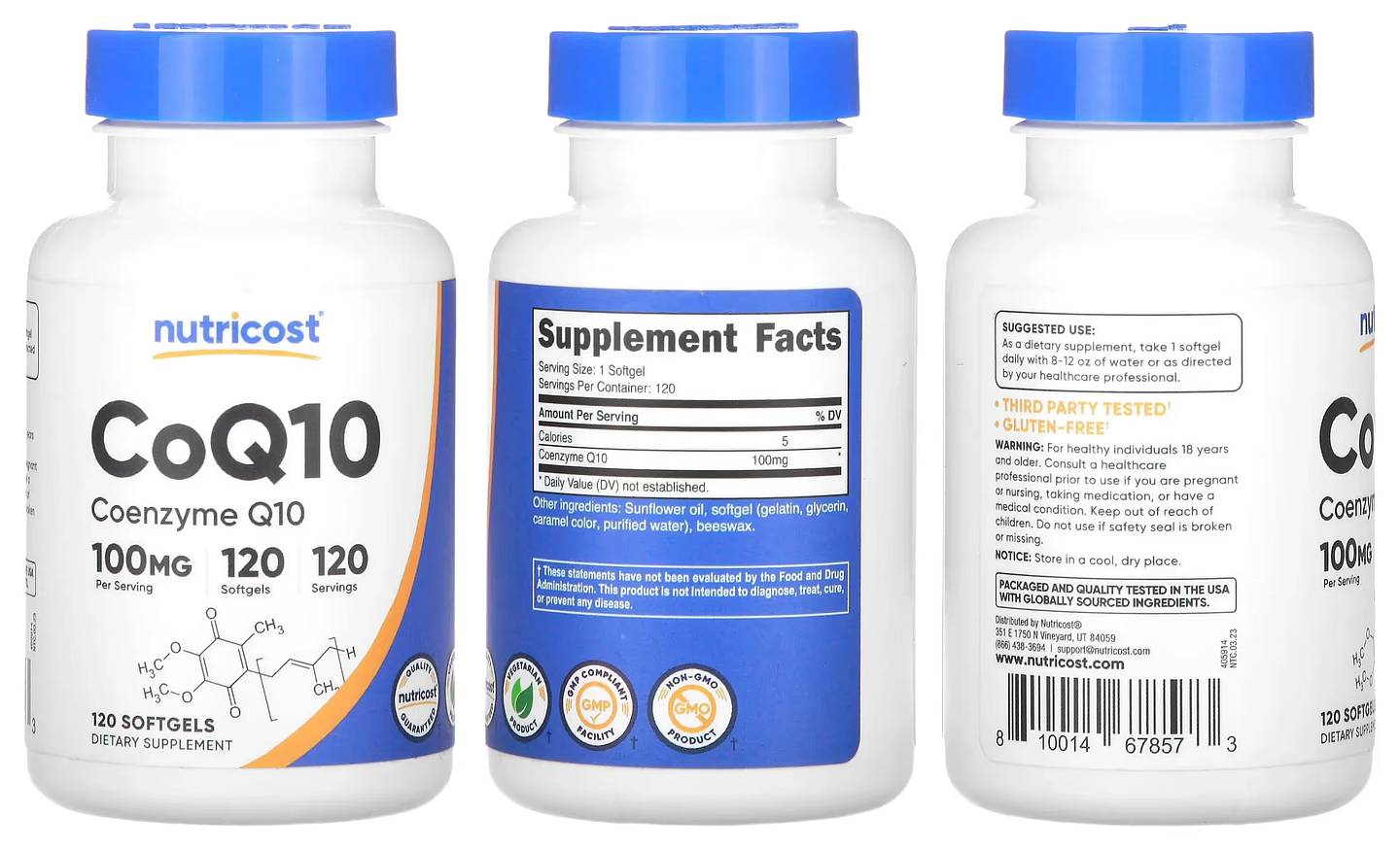 Nutricost, CoQ10 packaging