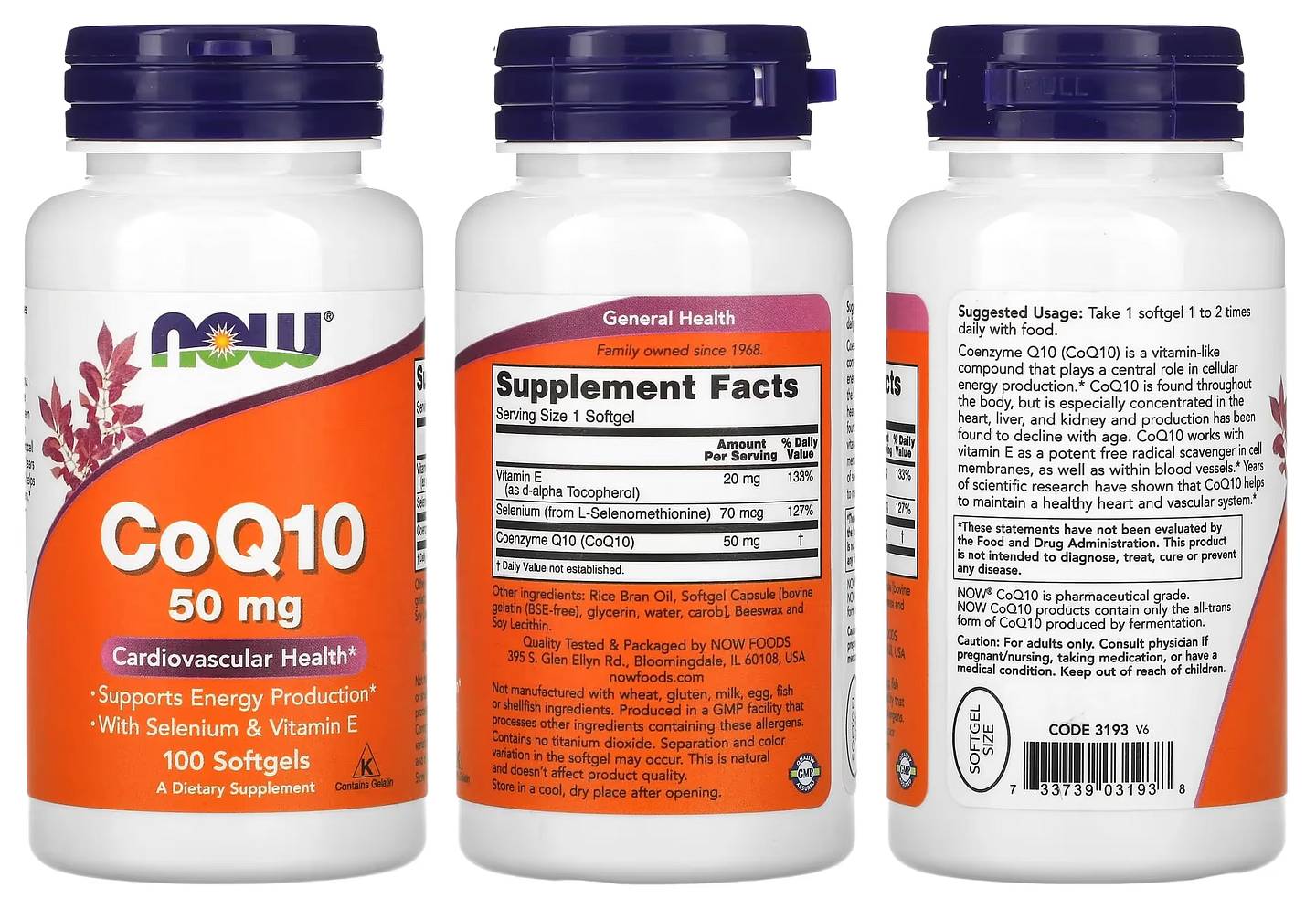 NOW Foods, CoQ10 packaging