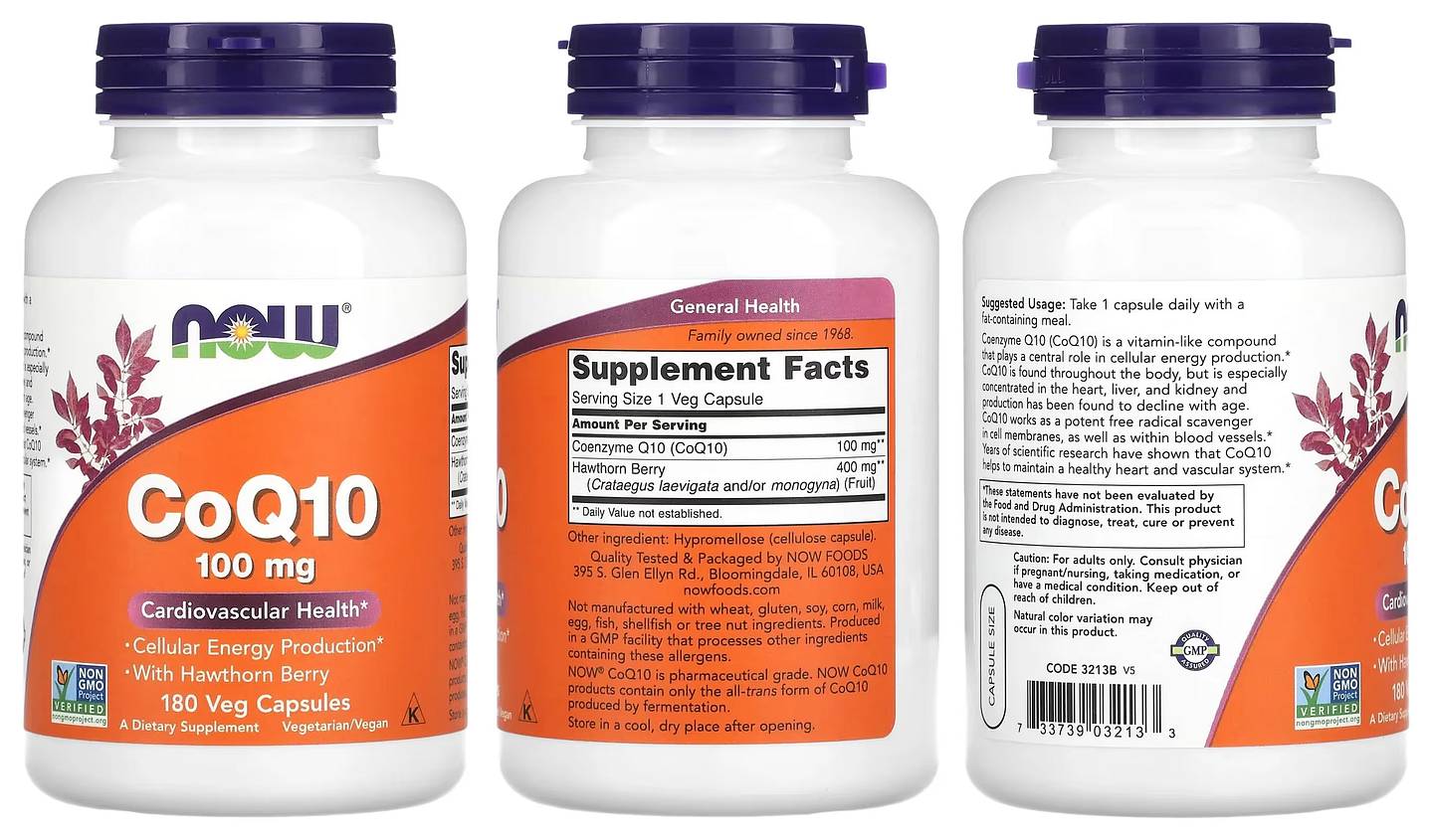 NOW Foods, CoQ10 With Hawthorn Berry packaging