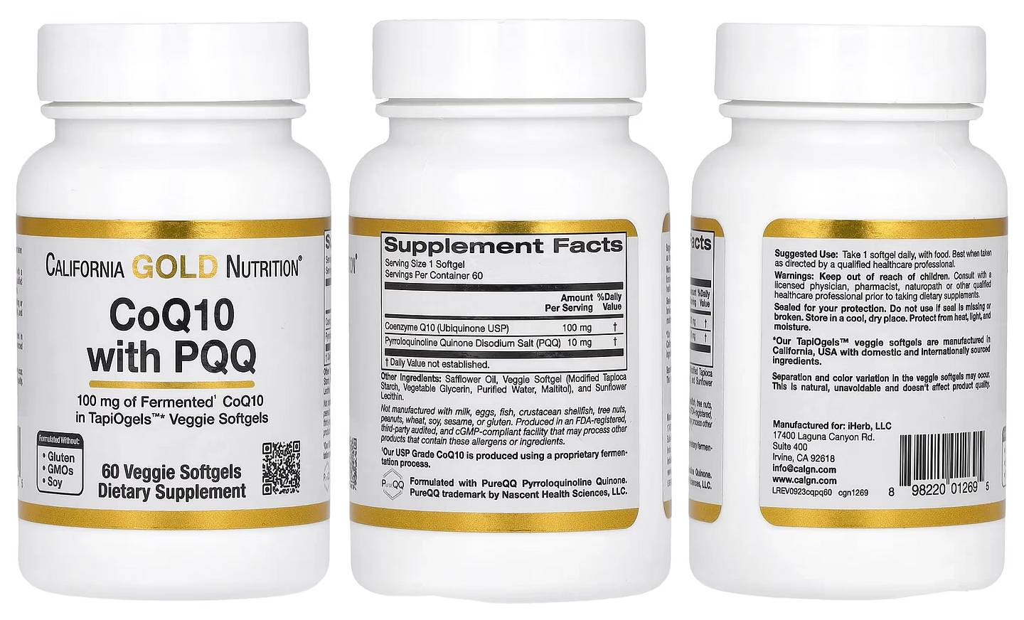 California Gold Nutrition, CoQ10 with PQQ packaging