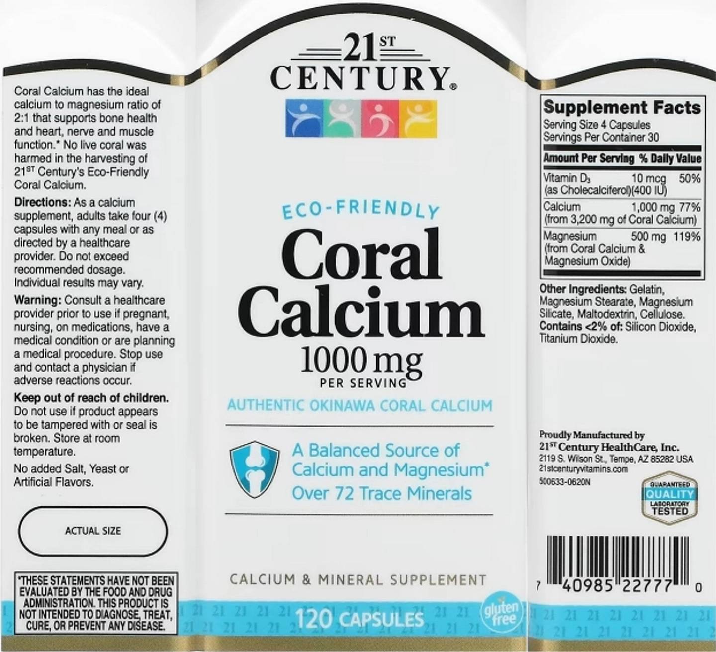 21st Century, Coral Calcium label