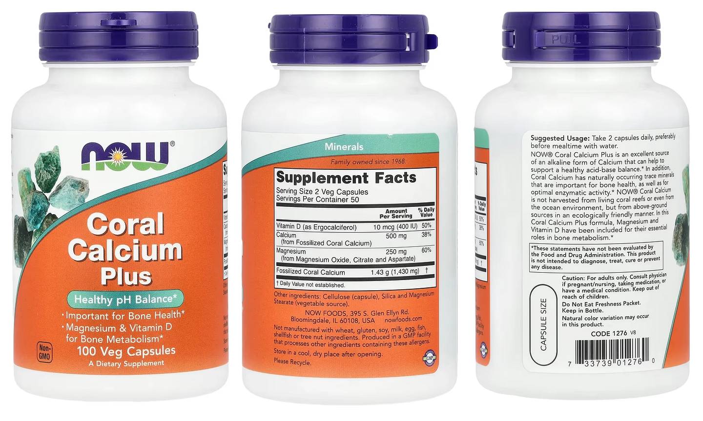 NOW Foods, Coral Calcium Plus packaging