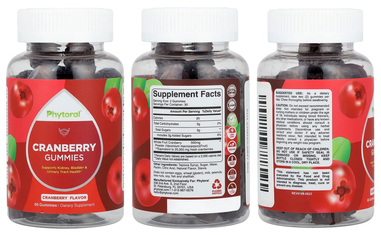 Phytoral, Cranberry Gummies packaging