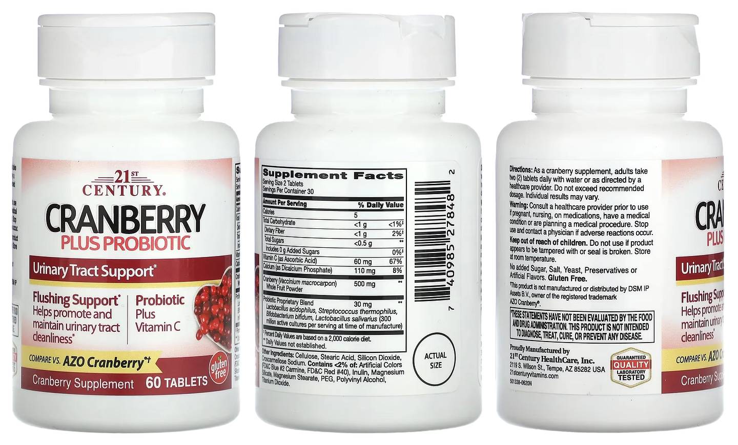 21st Century, Cranberry Plus Probiotic packaging