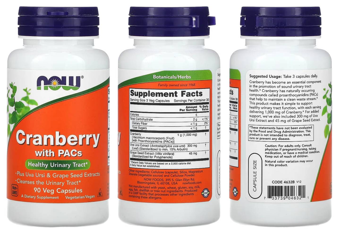 NOW Foods, Cranberry with PACs packaging