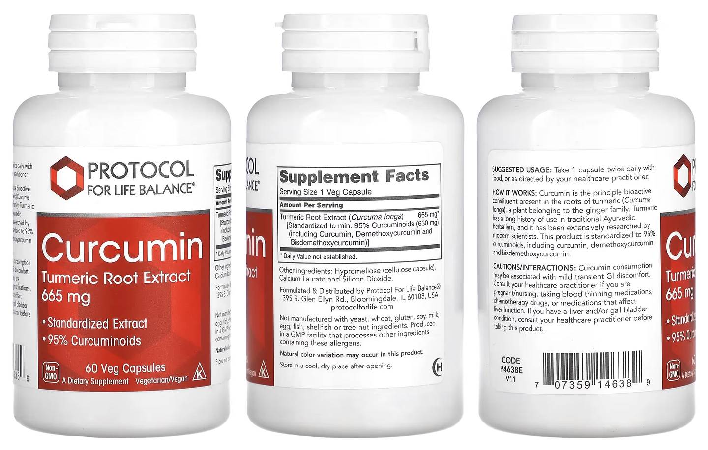 Protocol for Life Balance, Curcumin packaging