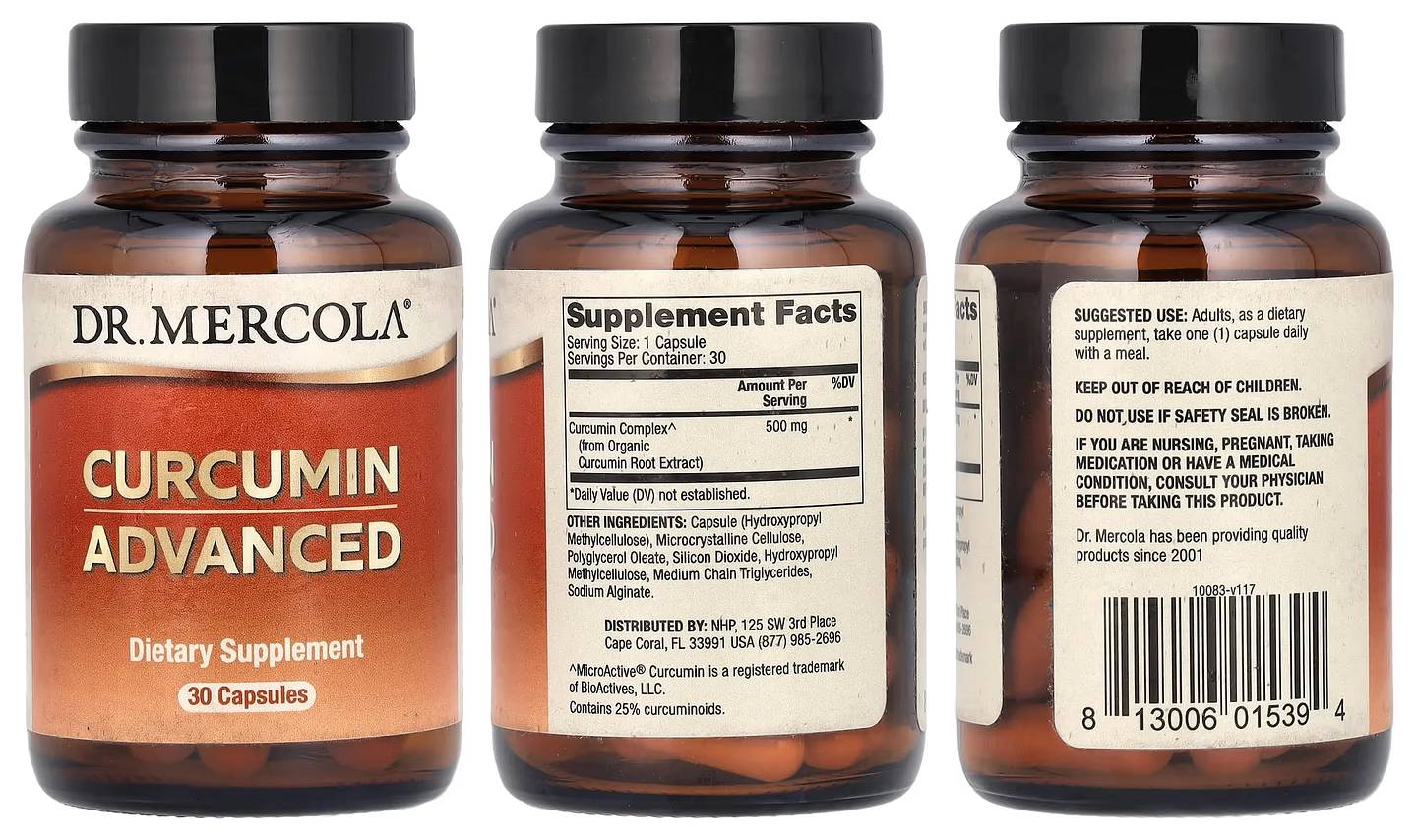 Dr. Mercola, Curcumin Advanced packaging