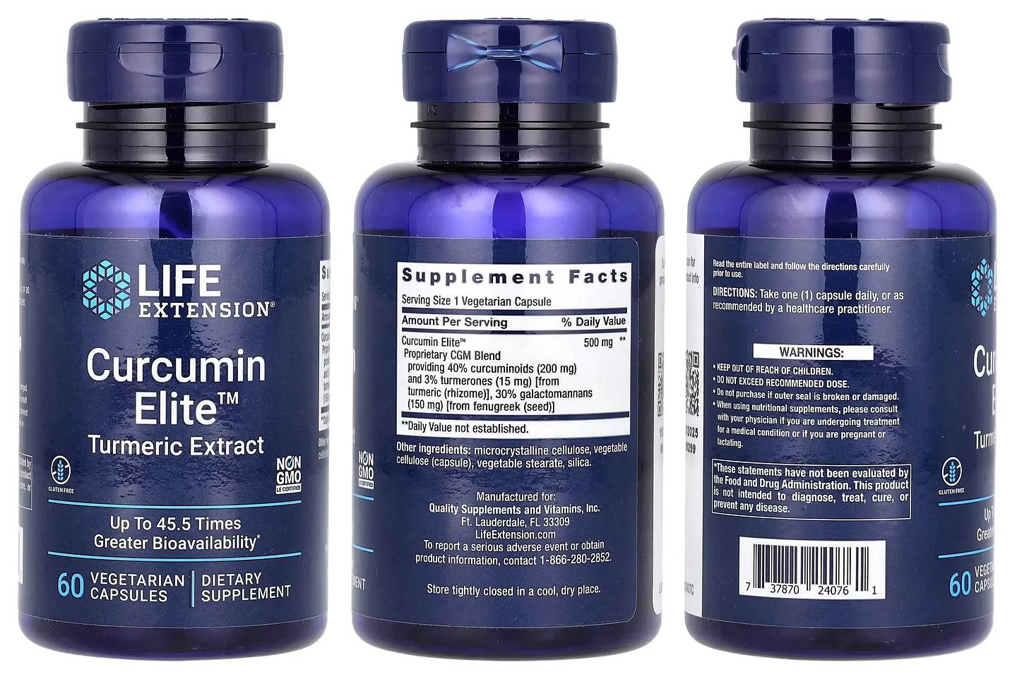 Life Extension, Curcumin Elite packaging