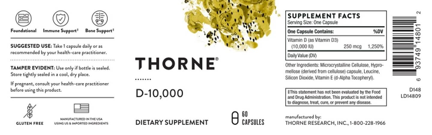 Thorne, D-10,000 label