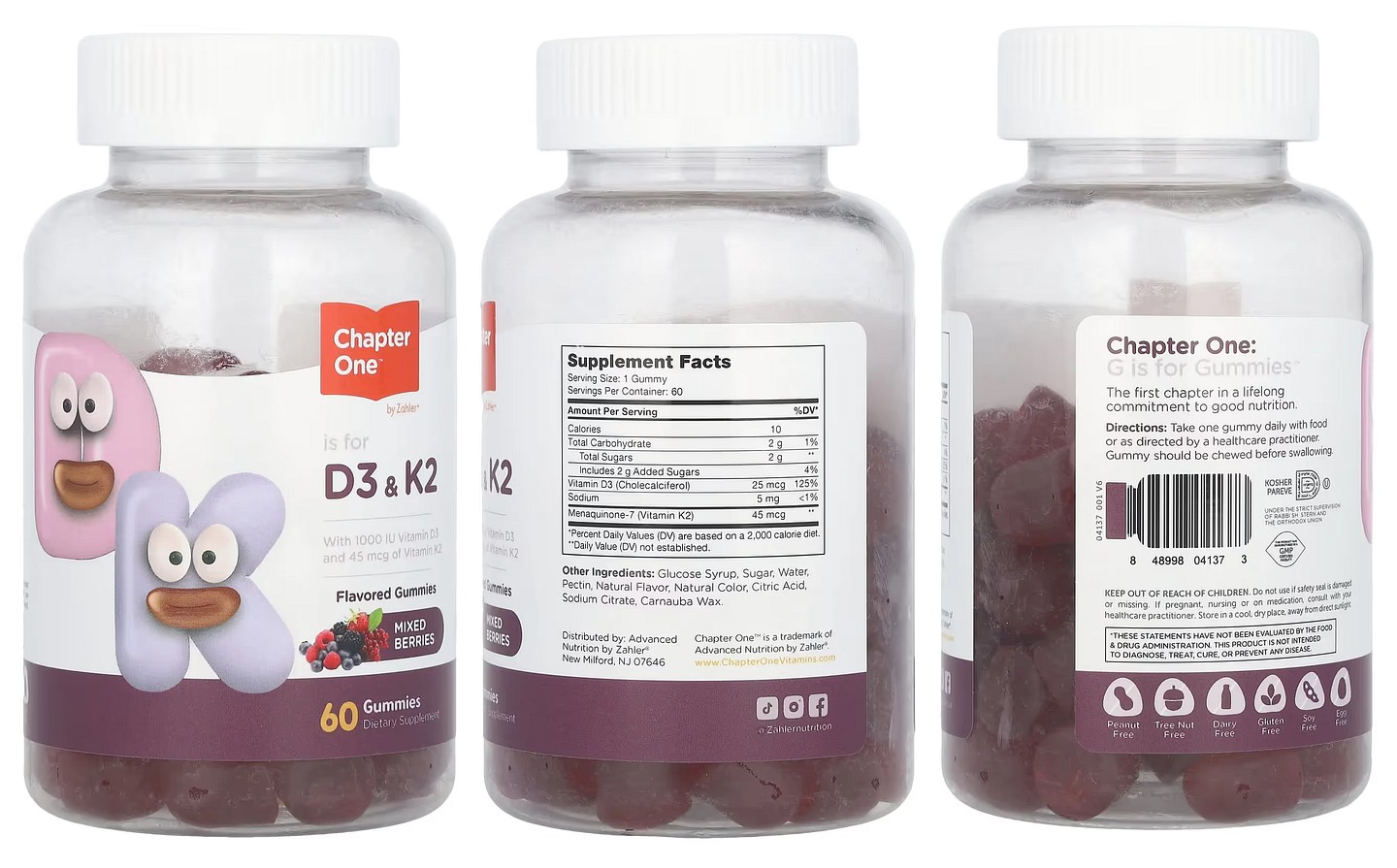 Chapter One, D3 & K2, Mixed Berries packaging