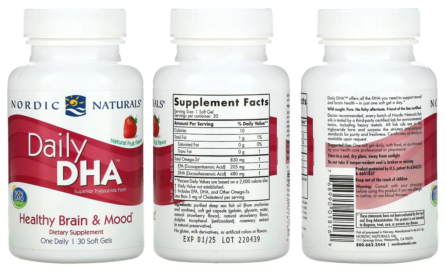 Nordic Naturals, Daily DHA packaging