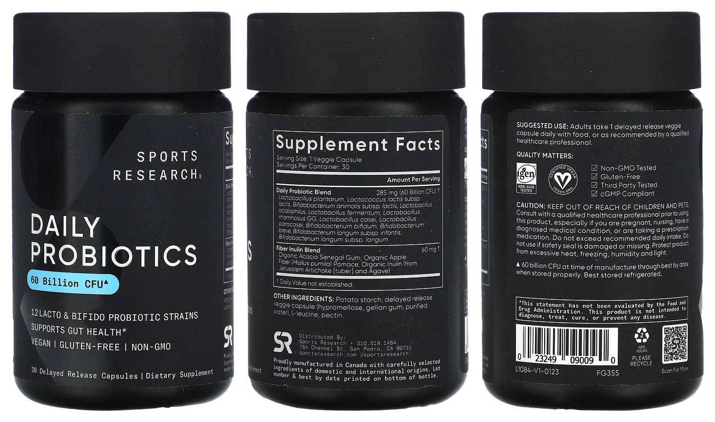 Sports Research, Daily Probiotics packaging