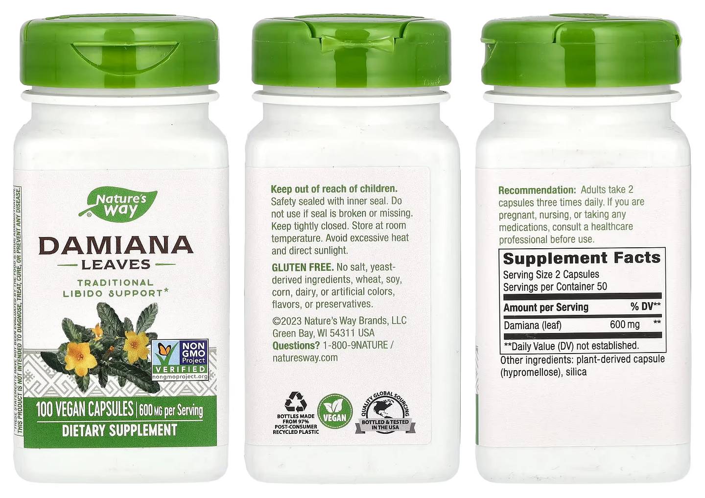 Nature's Way, Damiana Leaves packaging