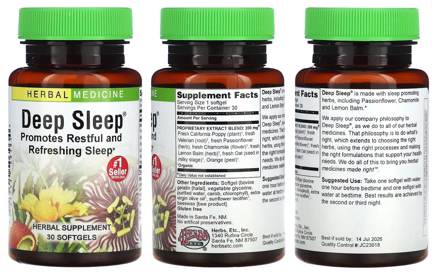 Herbs Etc, Deep Sleep packaging