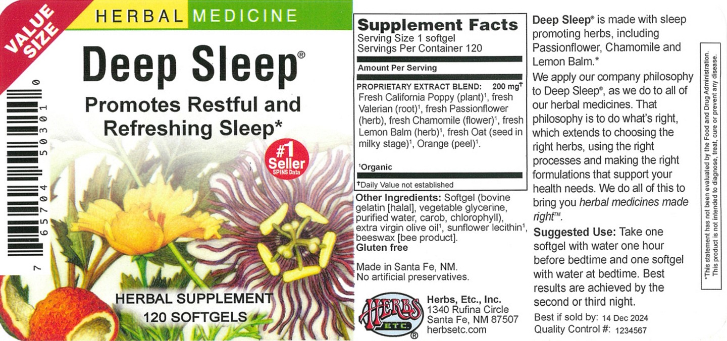 Herbs Etc, Deep Sleep label