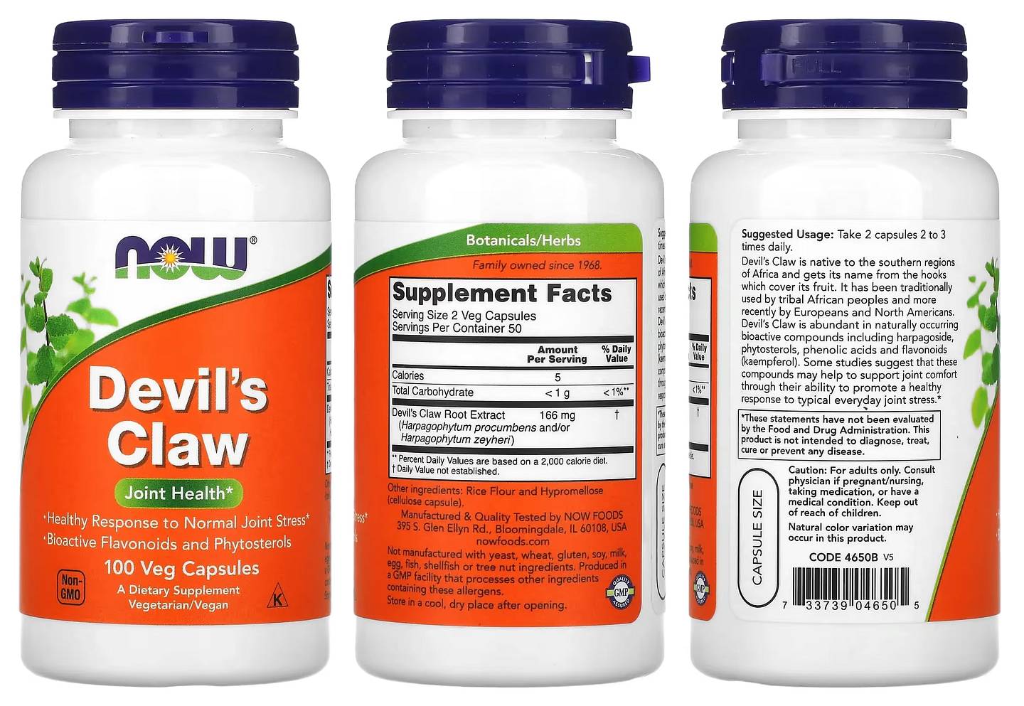 NOW Foods, Devil's Claw packaging