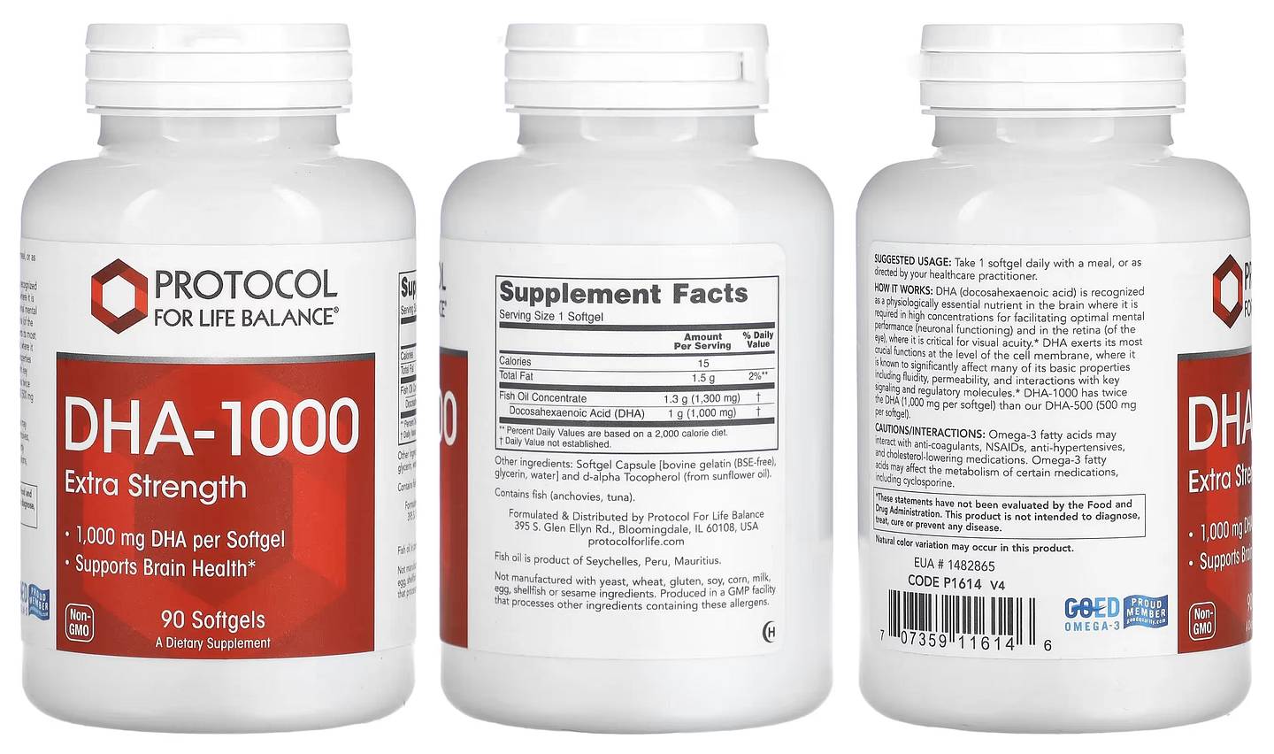 Protocol for Life Balance, DHA-100 packaging