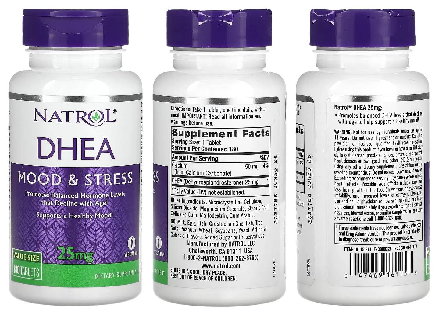 Natrol, DHEA packaging