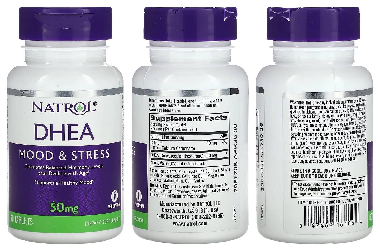 Natrol, DHEA packaging