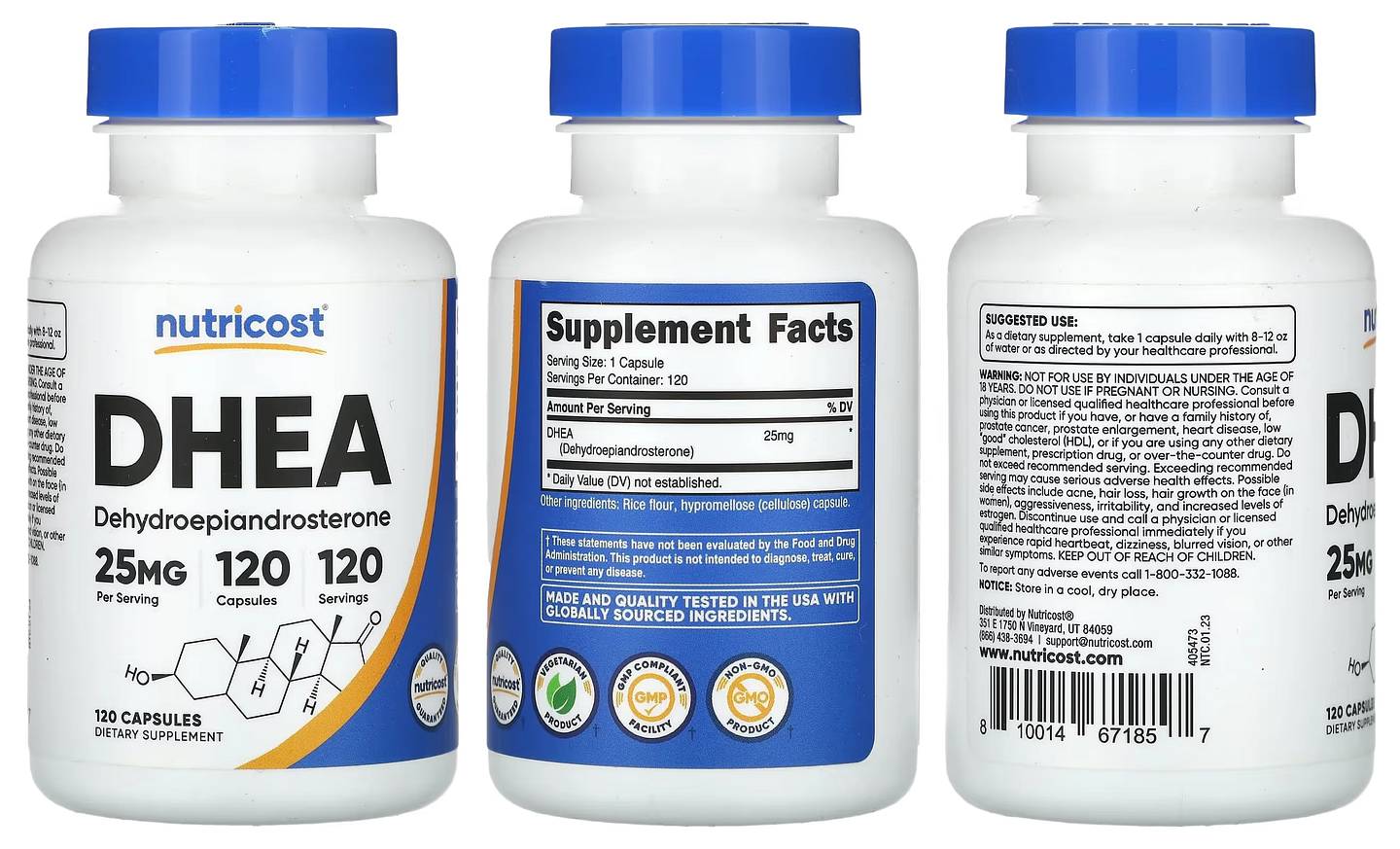 Nutricost, DHEA packaging