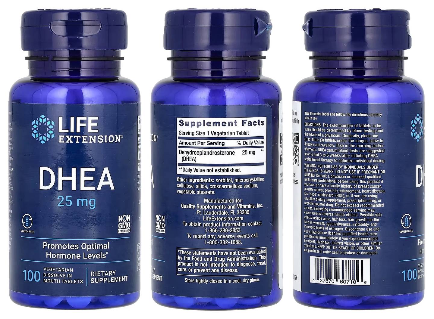 Life Extension, DHEA packaging