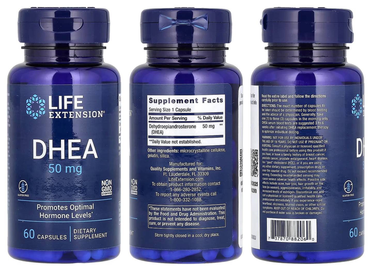 Life Extension, DHEA packaging